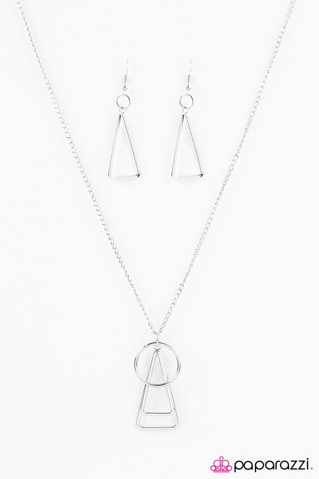 Paparazzi ♥ In Some Way, Shape, Or Form - Silver ♥ Necklace