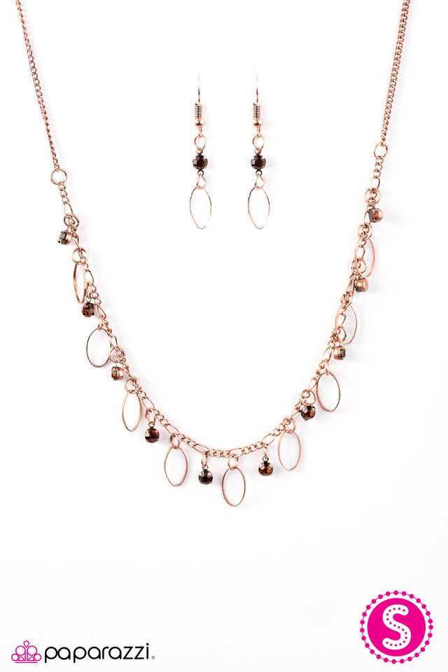 Paparazzi ♥ Twinkle At Twilight - Copper ♥ Necklace