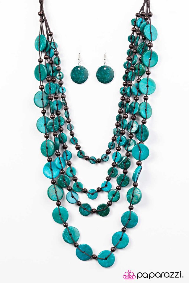 Paparazzi ♥ Fiji Flair - Blue ♥ Necklace