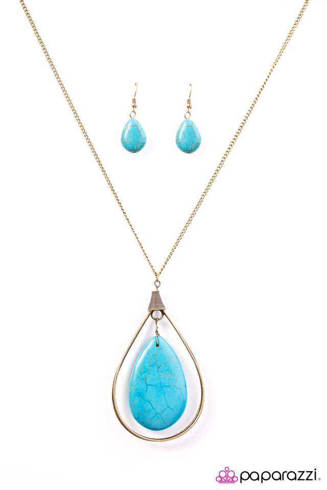 Paparazzi ♥ Desert Discovery - Brass ♥ Necklace