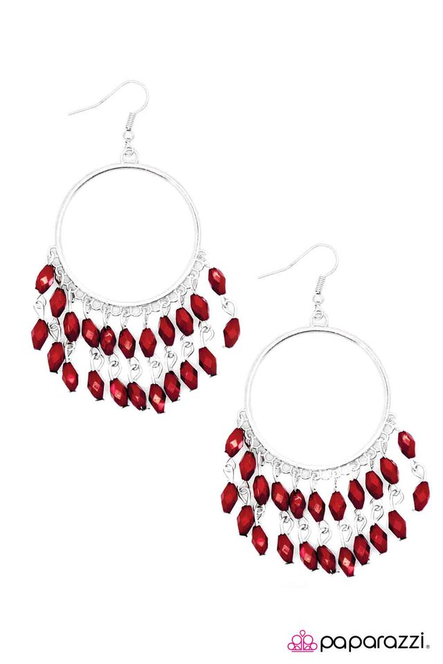 Paparazzi ♥ Sporadic Sprinkles - Red ♥ Earrings