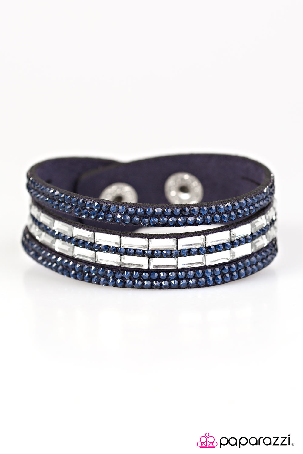 Paparazzi ♥ Rhinestone Rock Star - Blue ♥ Bracelet