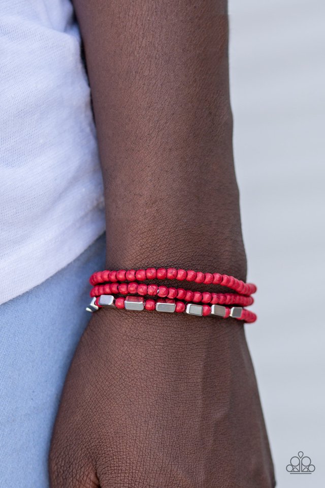 Paparazzi ♥ Living Off The Land - Red ♥ Bracelet