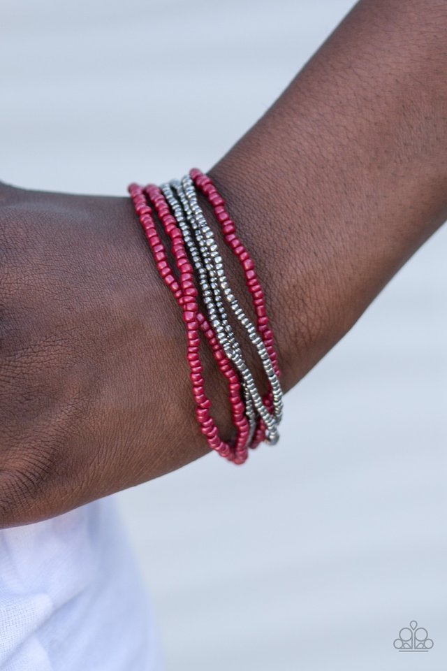Paparazzi ♥ She Will BEAD Loved - Red ♥ Bracelet