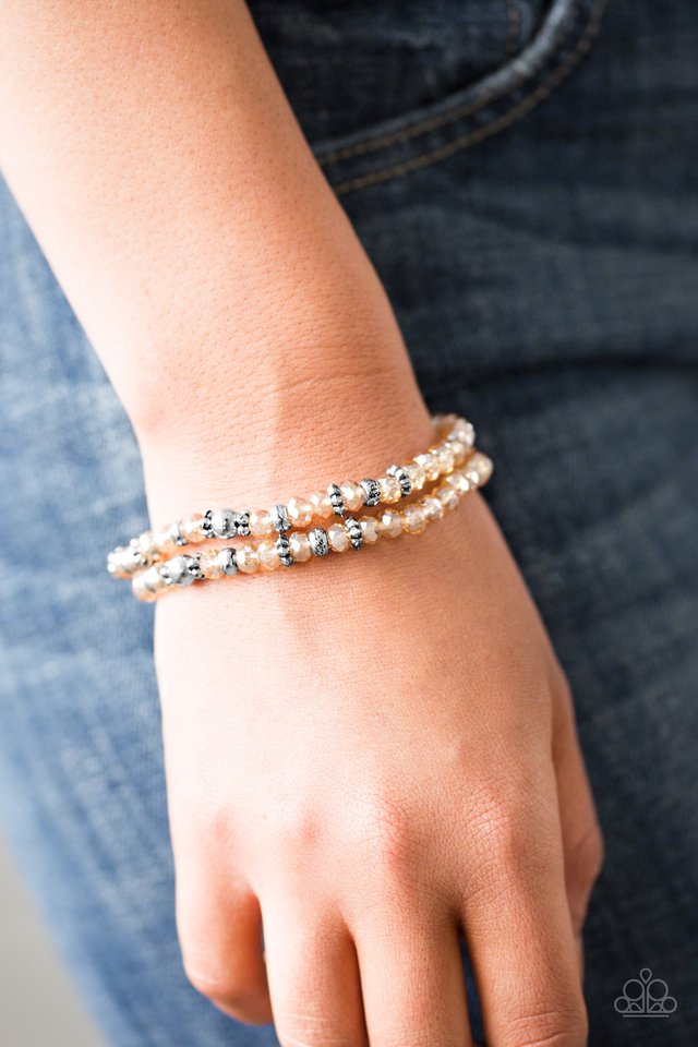 Paparazzi ♥ Crystal Cavalier - Brown ♥ Bracelet