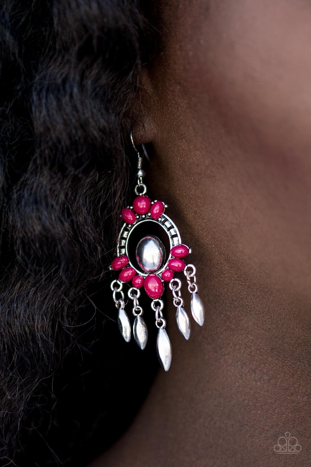 Paparazzi ♥ Catch Me If I Fall - Pink ♥ Earrings