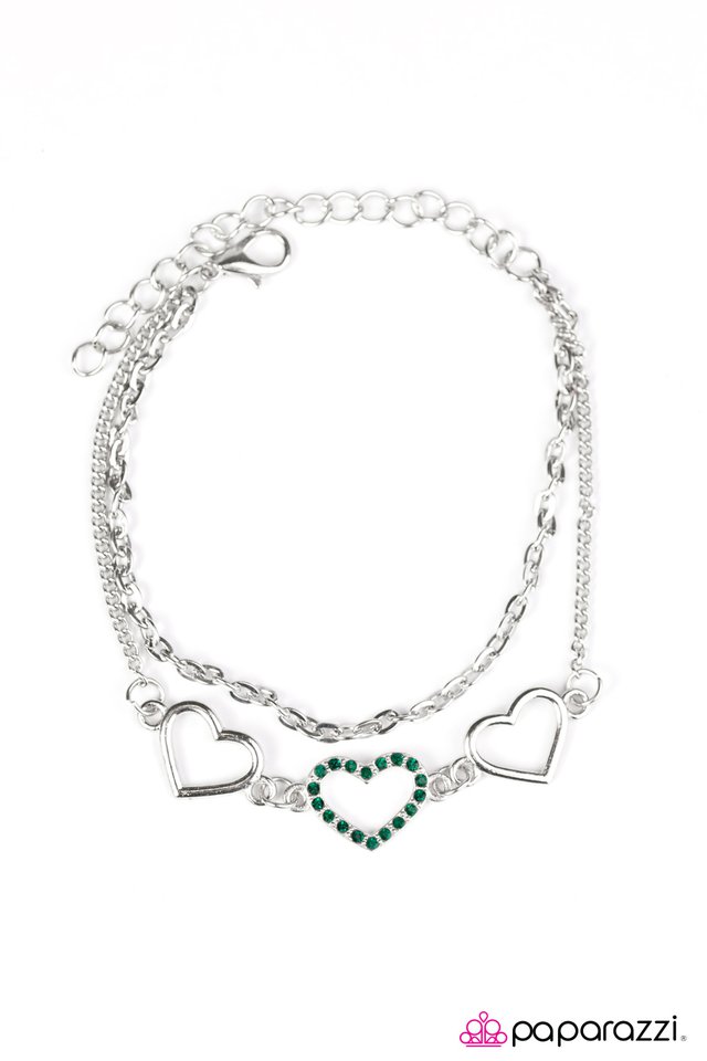 Paparazzi ♥ Love Is Everywhere - Green ♥ Bracelet