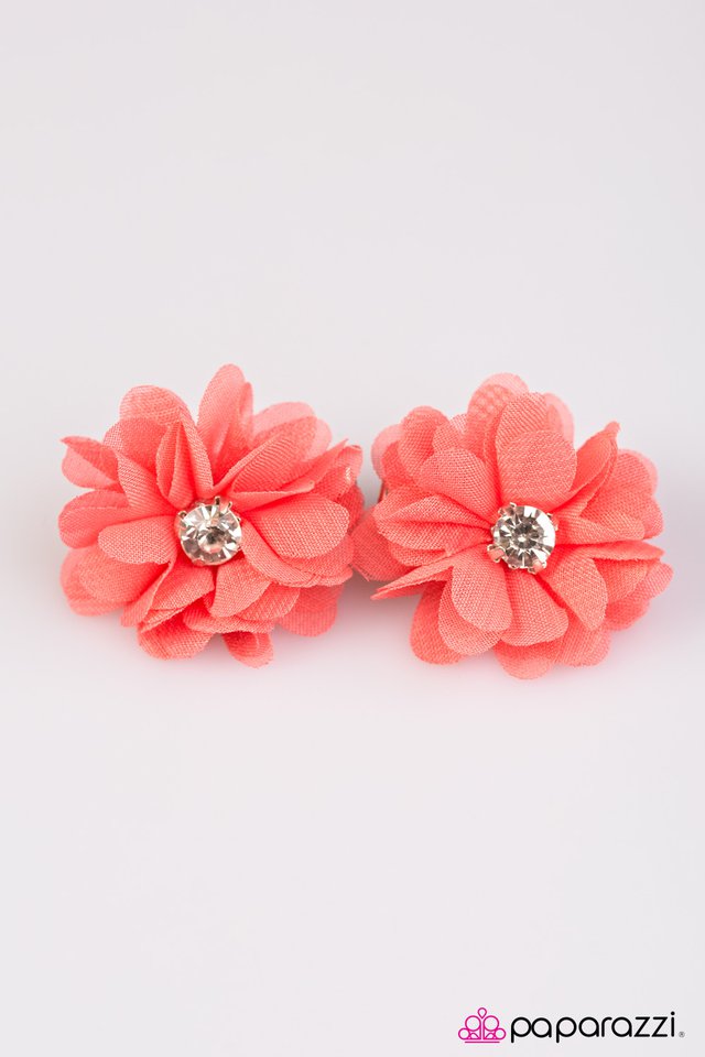 Paparazzi ♥ Flower Patch Fashion - Orange ♥ Hair Clip