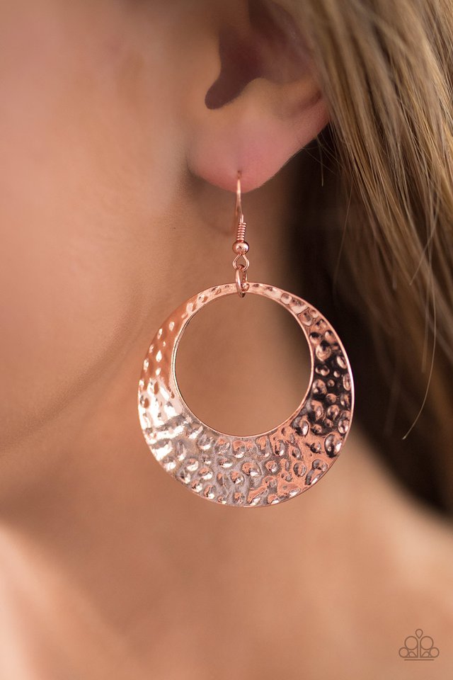 Paparazzi ♥ Casual Shimmer - Copper ♥ Earrings