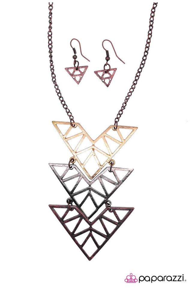 Paparazzi ♥ All Signs Point to Yes - Copper ♥ Necklace