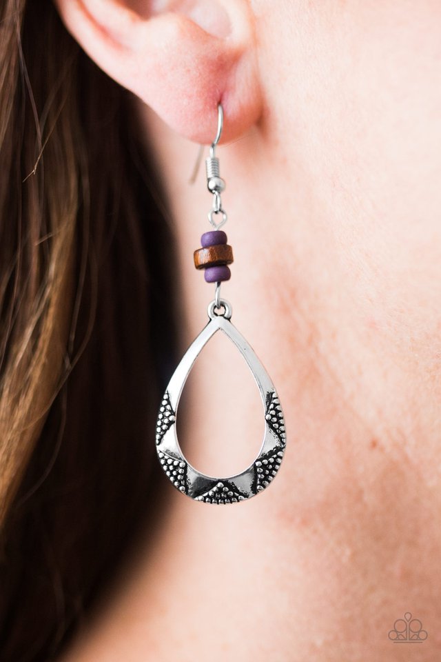 Paparazzi ♥ Full Of WILDLIFE - Purple ♥ Earrings