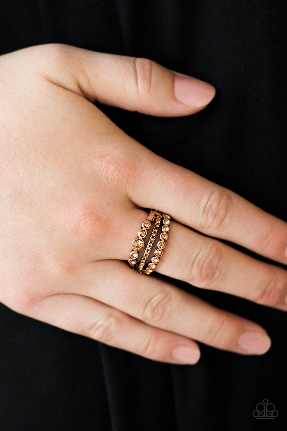 Paparazzi ♥ Cherish The Glitter - Copper ♥ Ring