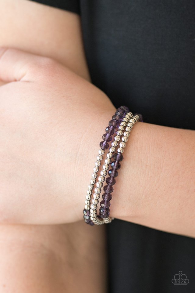 Paparazzi ♥ SHEEN One, SHEEN Them All - Purple ♥ Bracelet