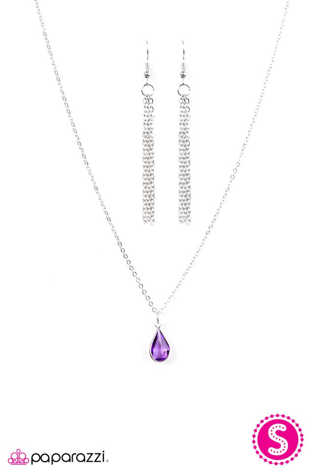 Paparazzi ♥ Drop of Daylight - Purple ♥ Necklace