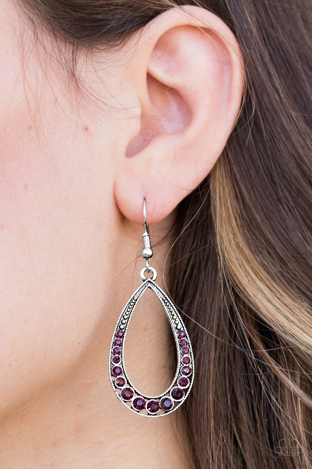 Paparazzi ♥ Twinkling Tempest - Purple ♥ Earrings