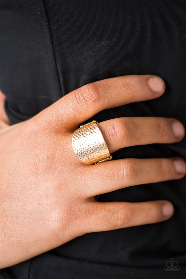 Paparazzi ♥ Hammer It Home - Gold ♥ Ring