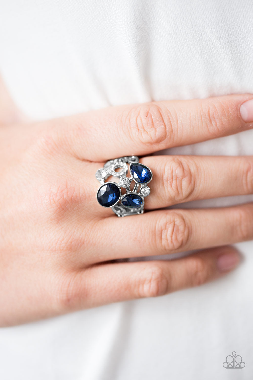 Paparazzi ♥ All Glammed Up - Blue ♥ Ring