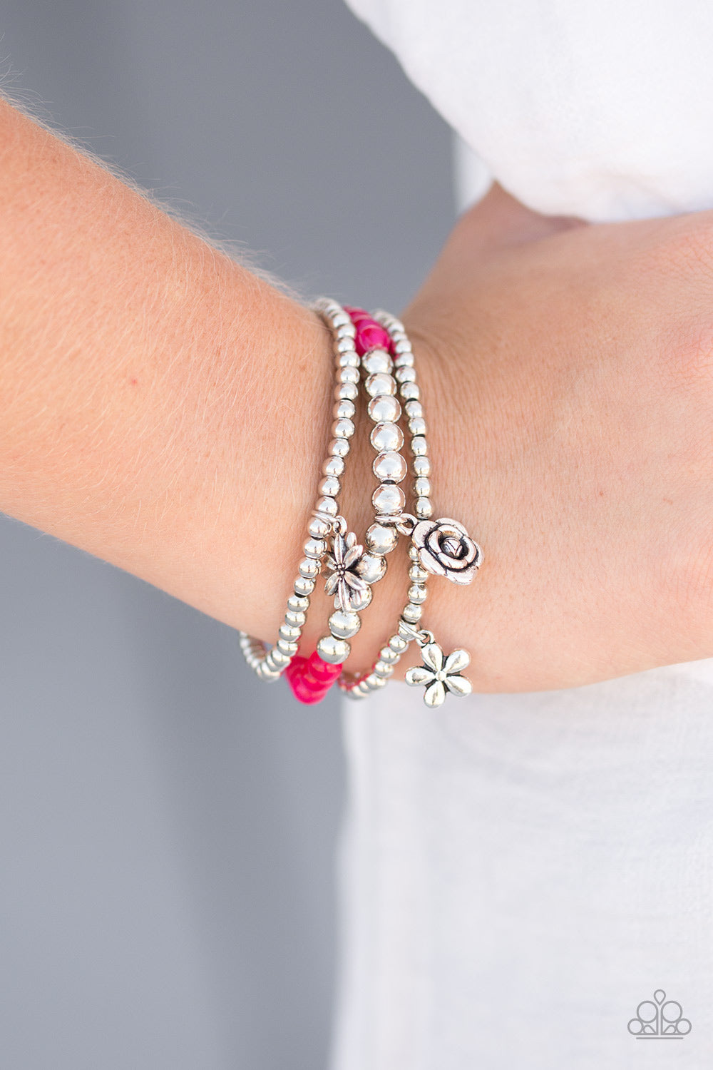 Paparazzi ♥ Gardenia Party - Pink ♥ Bracelet