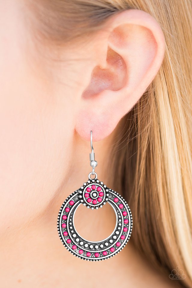 Paparazzi ♥ Colorful Coasts - Pink ♥ Earrings