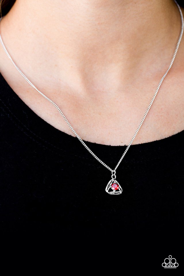 Paparazzi ♥ Prismatic Princess - Red ♥ Necklace