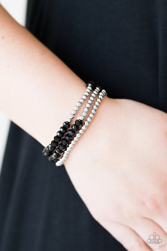 Paparazzi ♥ SHEEN One, SHEEN Them All - Black ♥ Bracelet