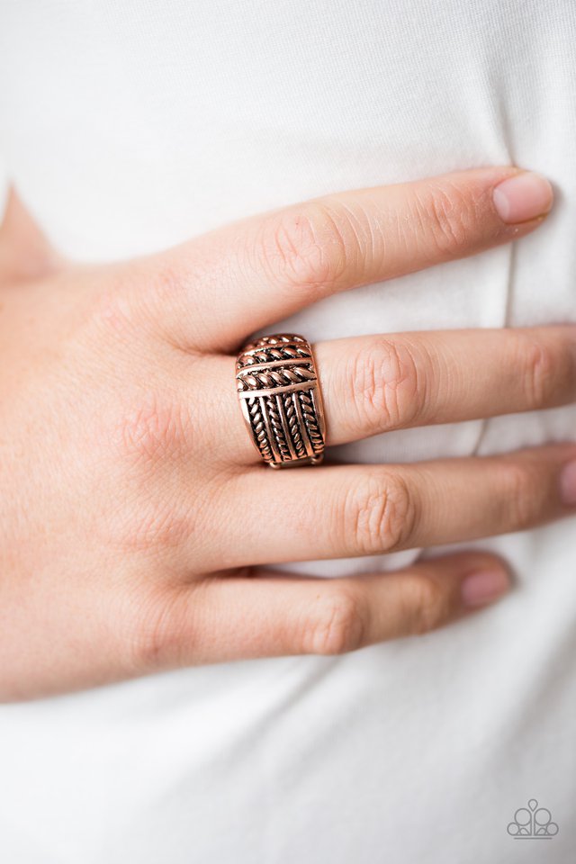 Paparazzi ♥ Text-ure Later! - Copper ♥ Ring