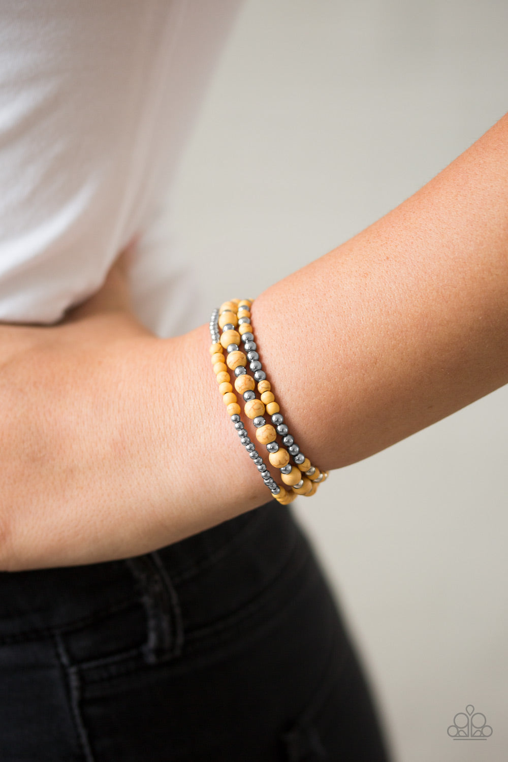 Paparazzi ♥ Anasazi Desert - Yellow ♥ Bracelet