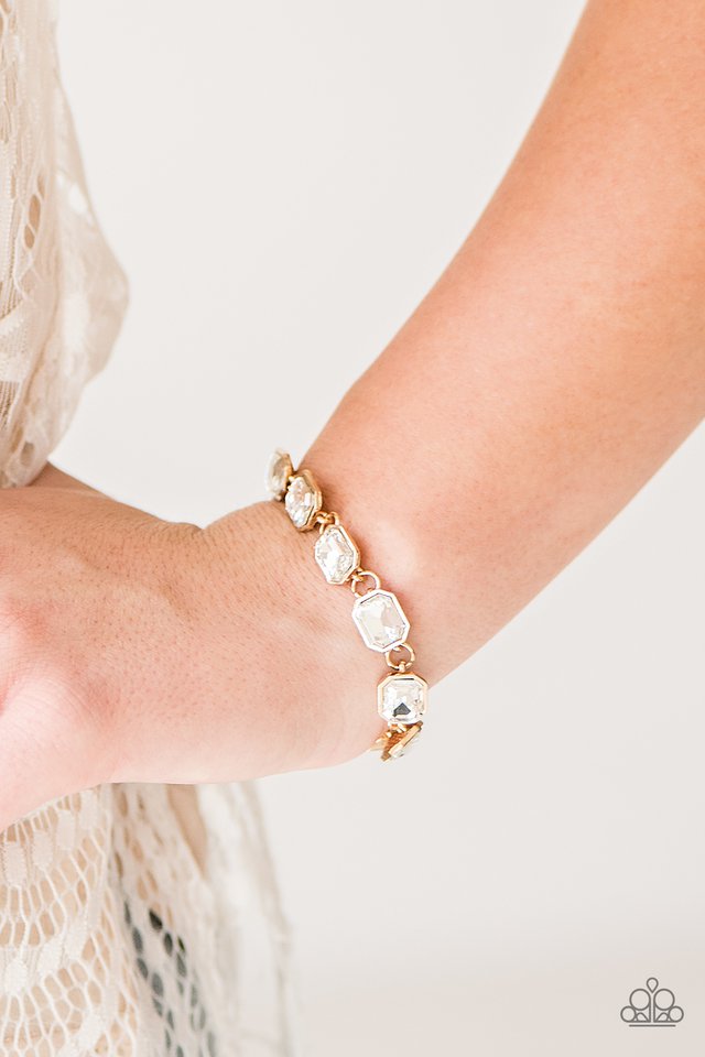 Paparazzi ♥ Deluxe Sparkle - Gold ♥ Bracelet