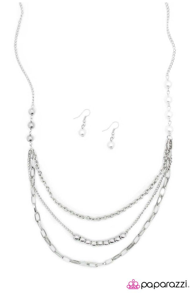 Paparazzi ♥ Not That Innocent - White ♥ Necklace