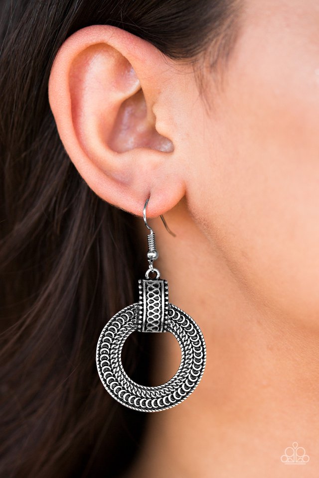 Paparazzi ♥ Get Your Wild On - Silver ♥ Earrings