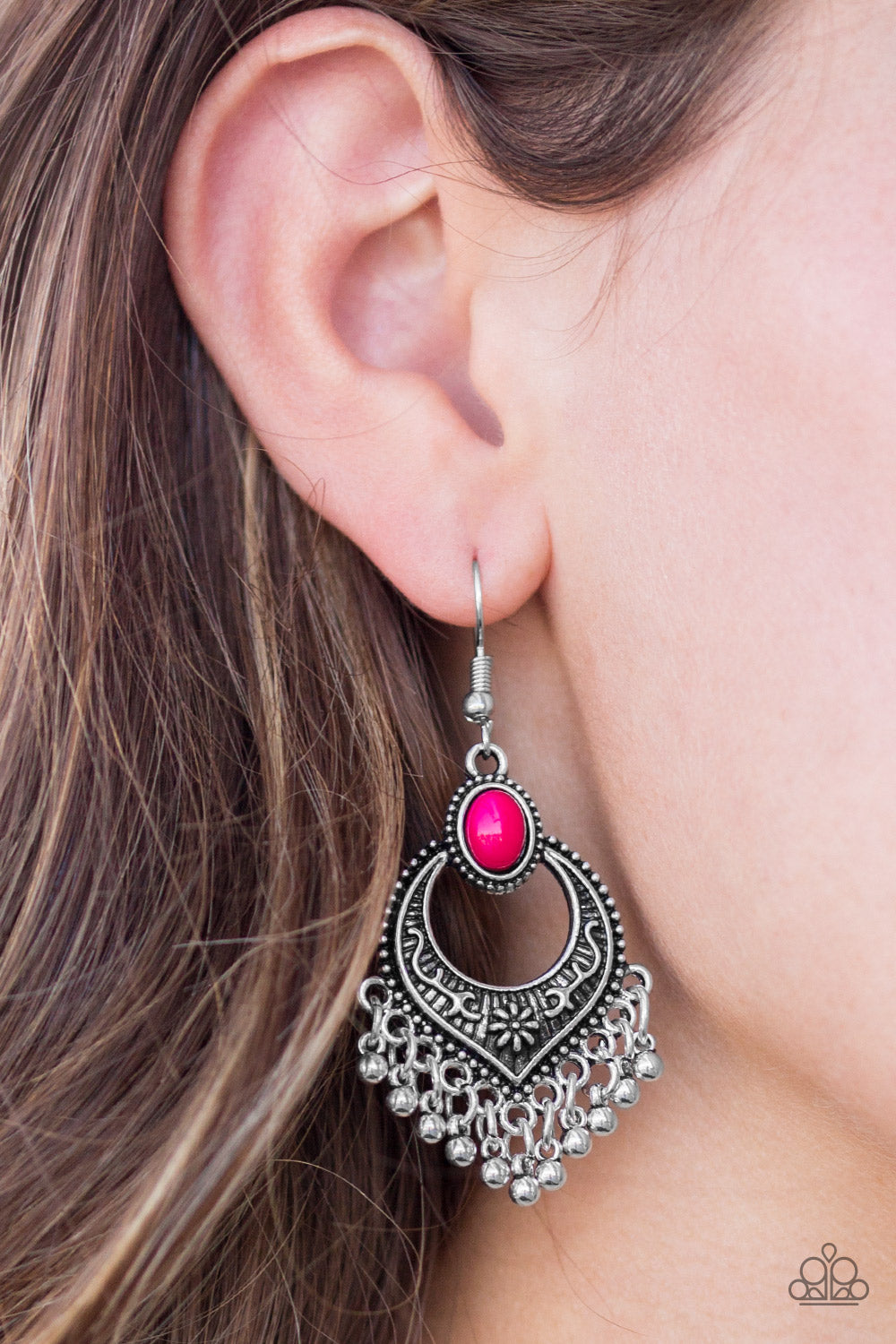 Paparazzi ♥ Wild Wanderings - Pink ♥ Earrings