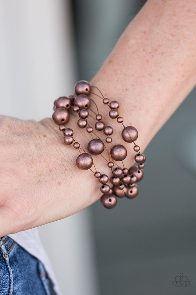Paparazzi ♥ Feeling Fabulous - Copper ♥ Bracelet