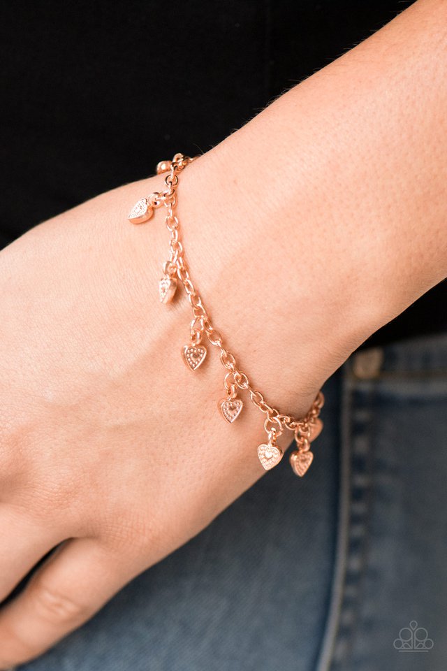Paparazzi ♥ Closer To The Heart - Shiny Copper ♥ Bracelet