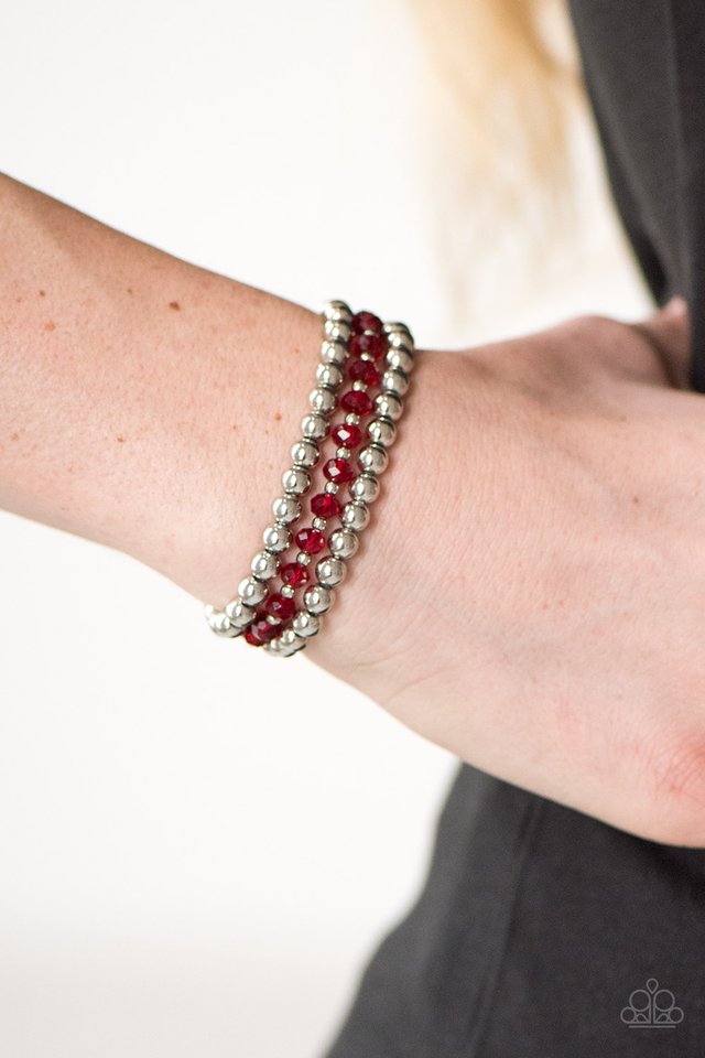 Paparazzi ♥ City Sleek - Red ♥ Bracelet