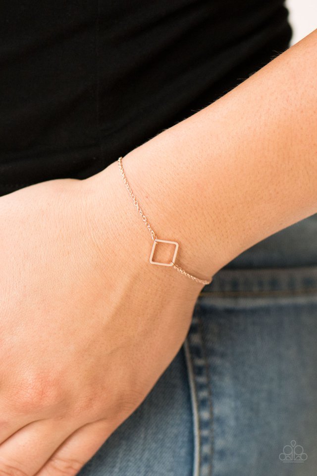 Paparazzi ♥ The SQUARE Minimum - Rose Gold ♥ Bracelet