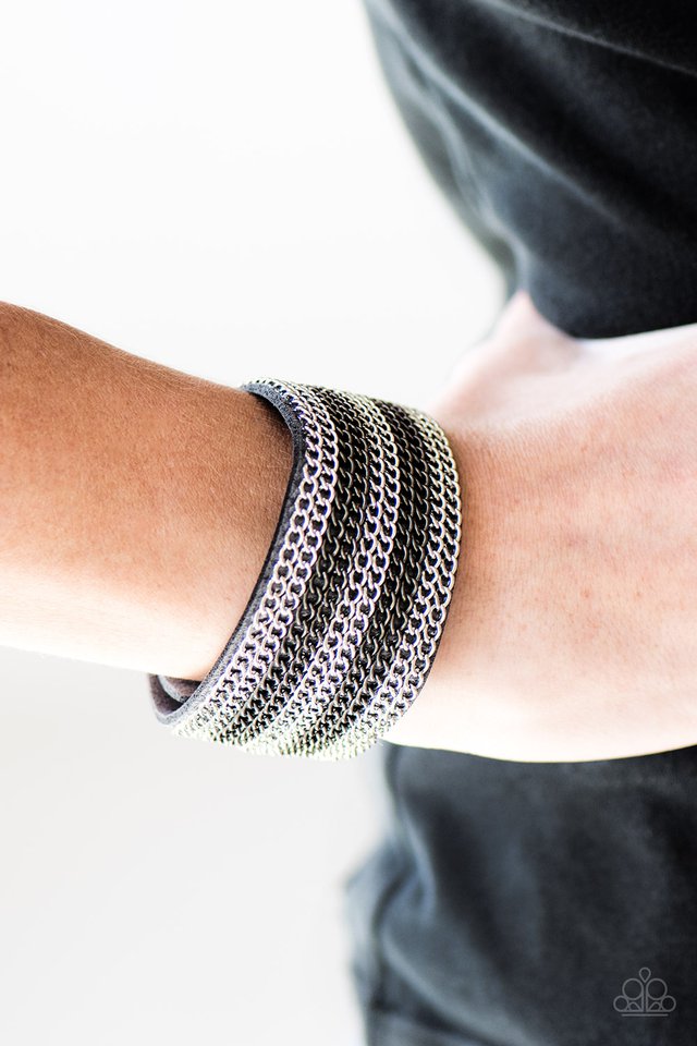 Paparazzi ♥ GLAM Of Steel - Silver ♥ Bracelet