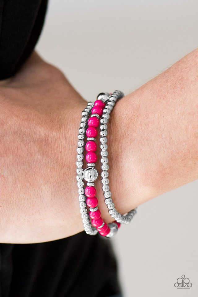 Paparazzi ♥ Colorfully Classy - Pink ♥ Bracelet