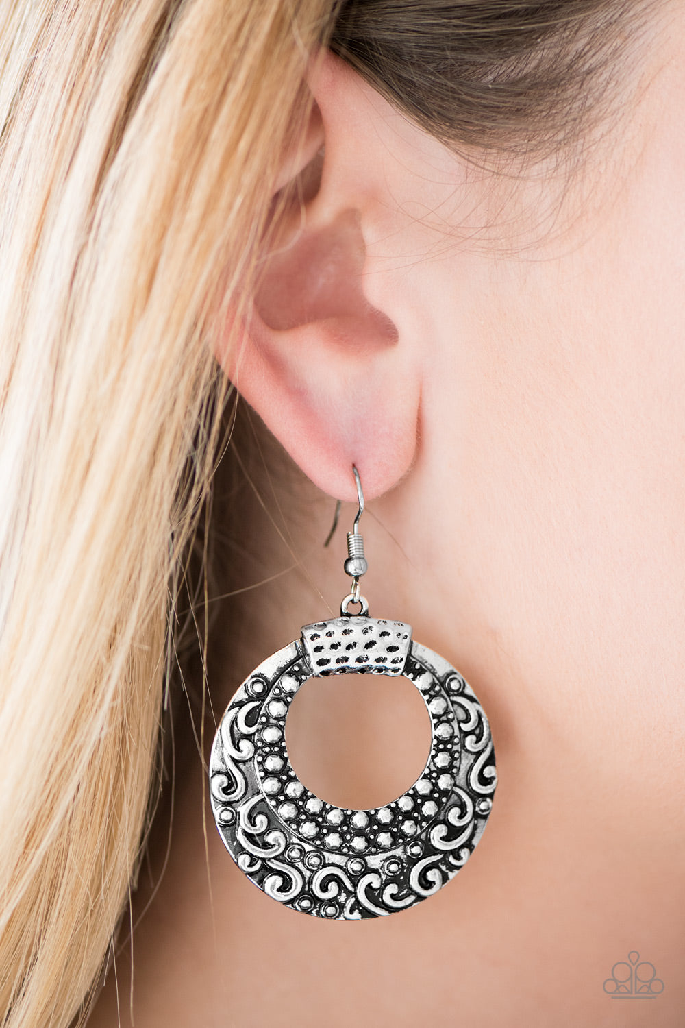 Paparazzi ♥ We Are All Wild Things - Silver ♥ Earrings