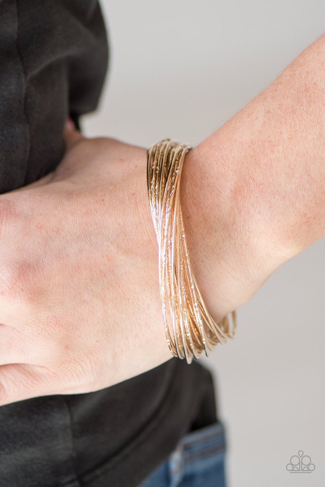 Paparazzi ♥ I Eat Glitter For Breakfast - Gold ♥ Bracelet