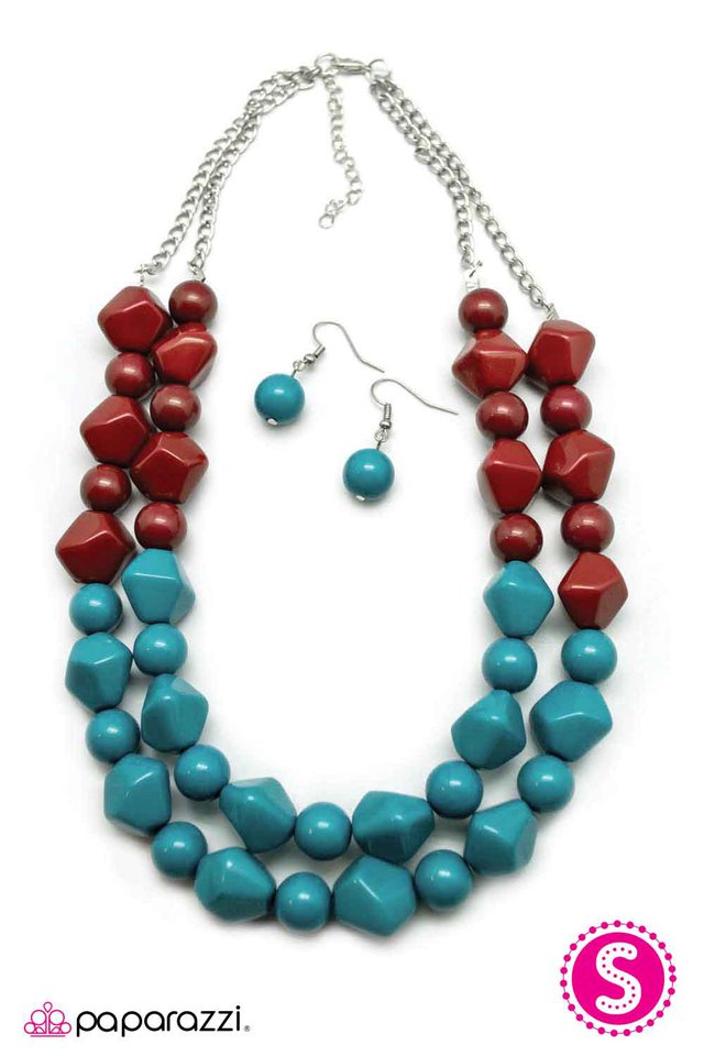 Paparazzi ♥ Sea of Flames - Blue ♥ Necklace