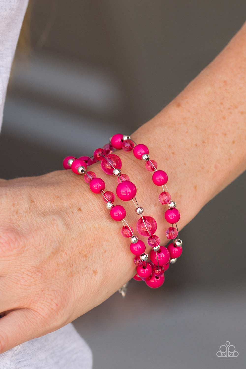 Paparazzi ♥ Wheres The WIRE? - Pink ♥ Bracelet