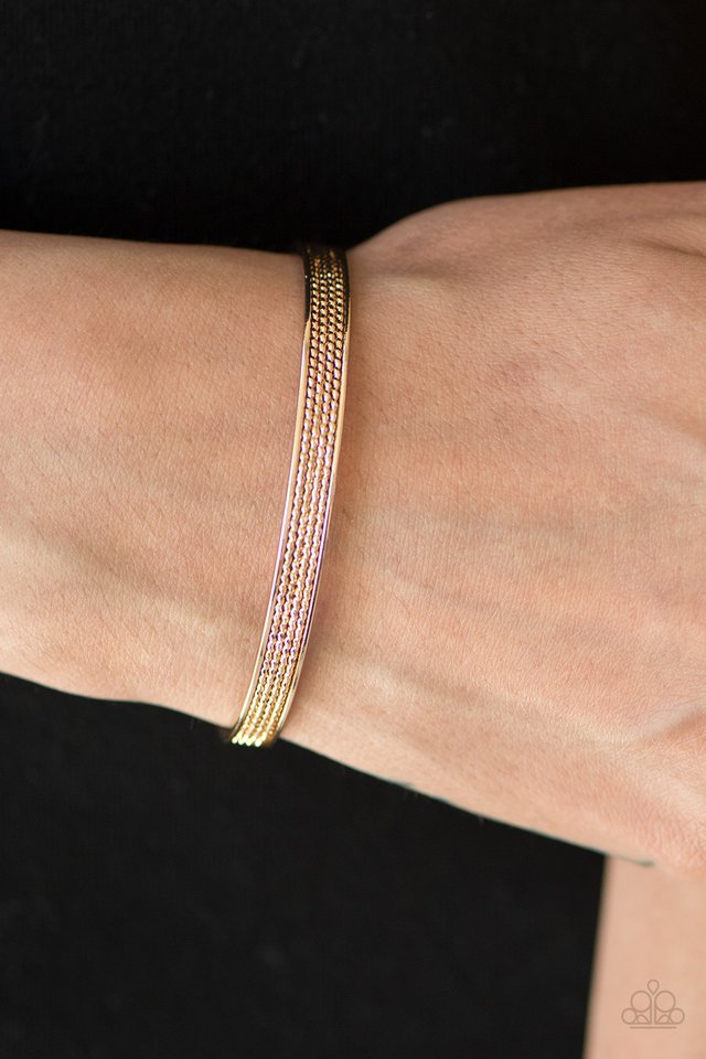 Paparazzi ♥ Majestically Metro - Gold ♥ Bracelet
