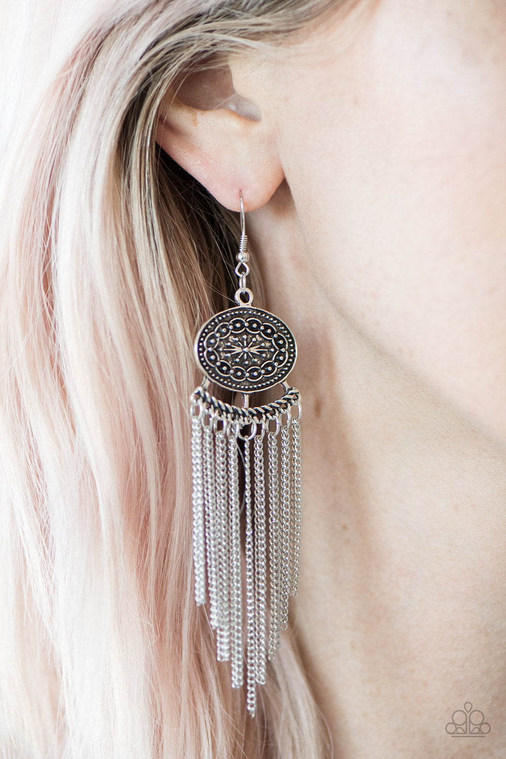 Paparazzi ♥ Tantalizing Tassel - Silver ♥ Earrings