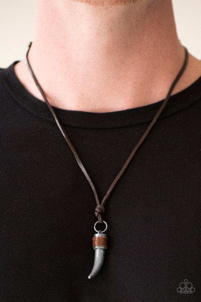 Paparazzi ♥ Raptor Riot - Brown ♥ Necklace