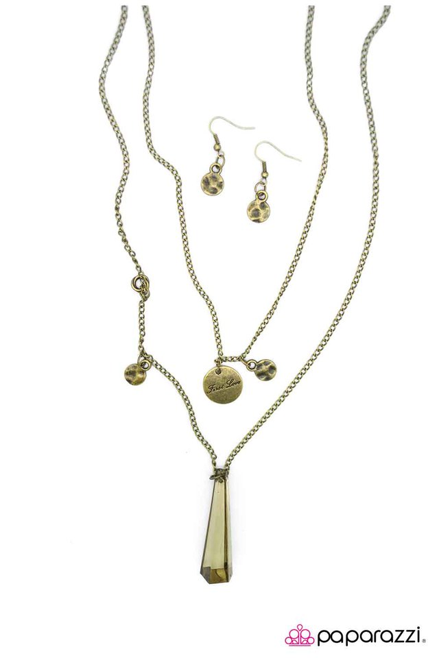Paparazzi ♥ Love at First Sight - Brass ♥ Necklace