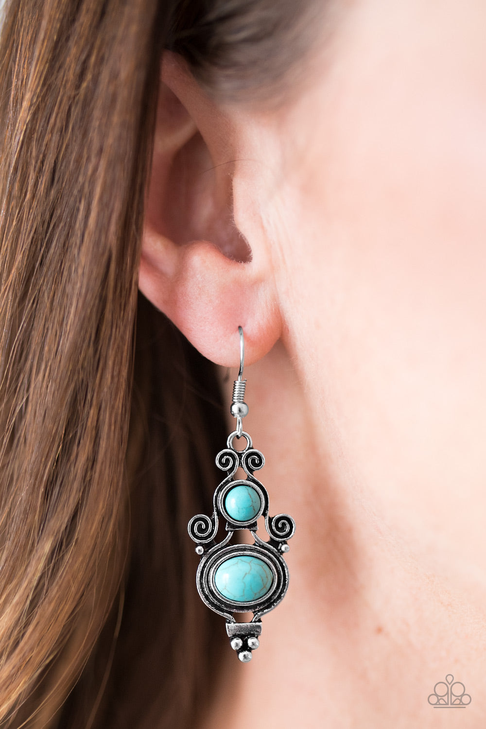 Paparazzi ♥ Hope For The WEST - Blue ♥ Earrings