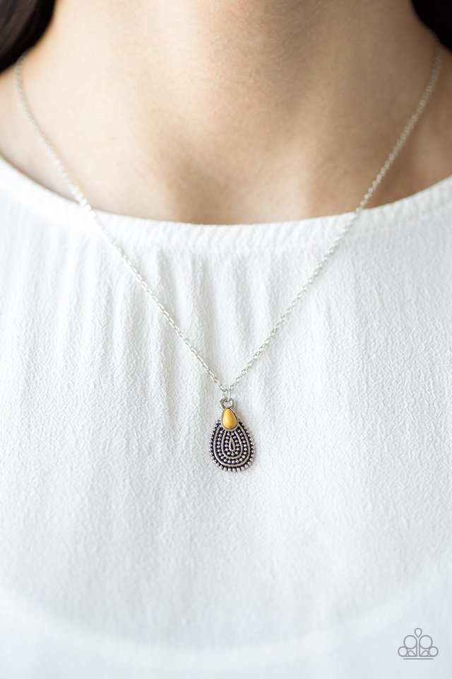 Paparazzi ♥ Desert Storm - Yellow ♥ Necklace
