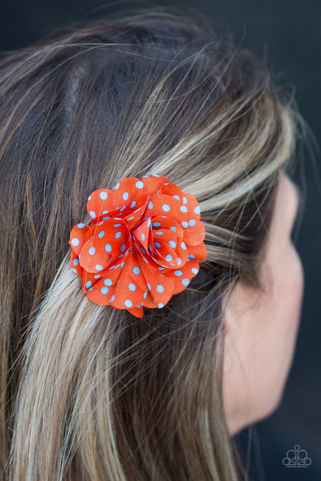 Paparazzi ♥ Polka and Petals - Orange ♥ Hair Clip