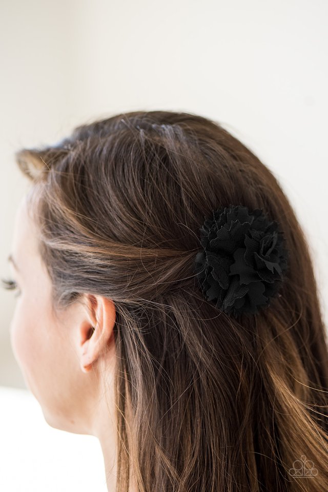 Paparazzi ♥ Blooming Fields - Black ♥ Hair Clip