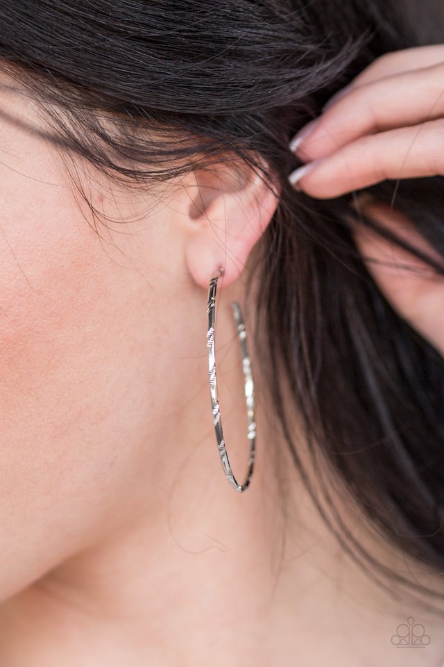 Paparazzi ♥ Industrial Edge - Silver ♥ Earrings